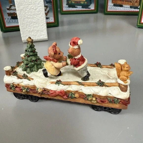 VTG 1994 North Pole Express 5 Box Christmas Train Set Village First Edition - Picture 11 of 15